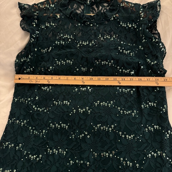 Dark Green Cocktail Dress - Picture 4 of 8
